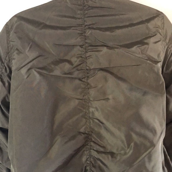 American Rag M Flight Bomber Jacket Zip Up Punk Old School Green Grunge NWOT - Picture 10 of 16